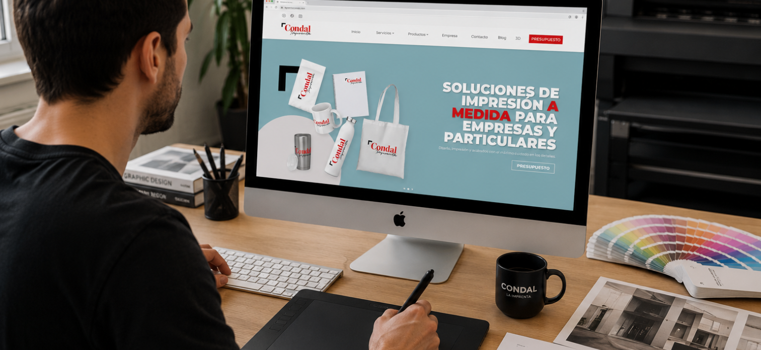 Impresoras digital y offset realizando trabajos de impresión